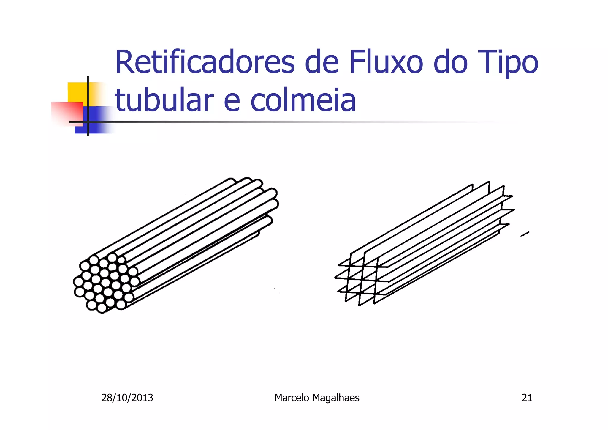 Retificadores de Fluxo do Tipo
tubular e colmeia

28/10/2013

Marcelo Magalhaes

21

 