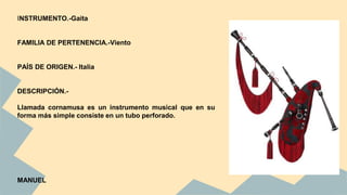 Instrumentos de viento 4º a | PPTX