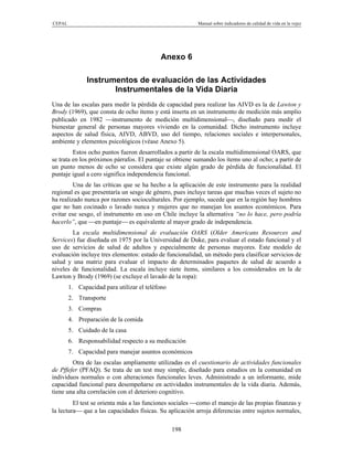 instrumentos de evaluacion de las actividades basicas de la vida diaria ...