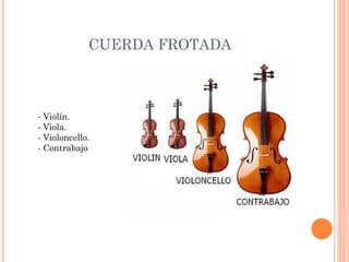 CUERDA FROTADA - Violín. - Viola. - Violoncello. - Contrabajo 