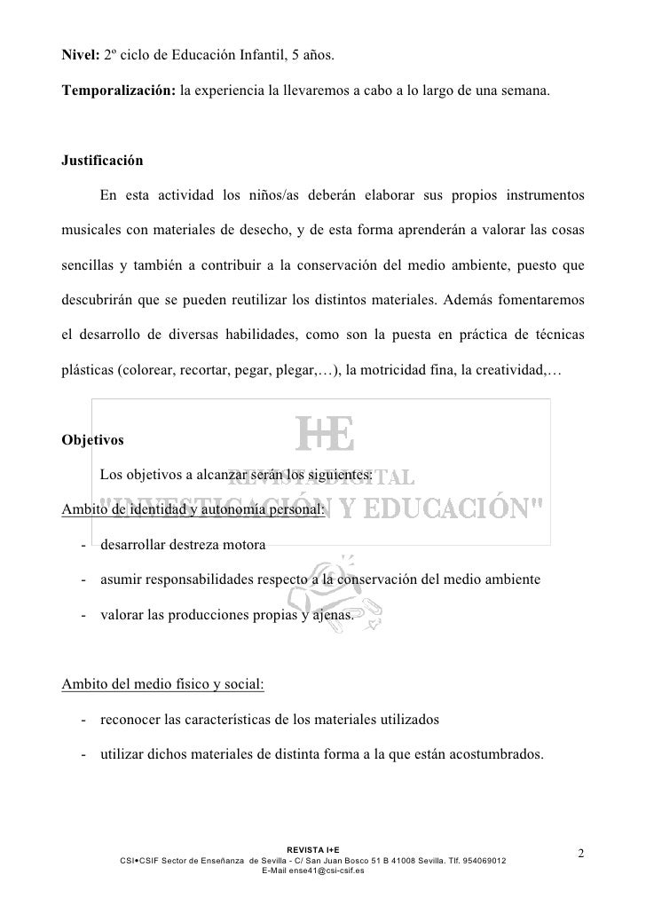 Instrumentos musicales con material de desecho