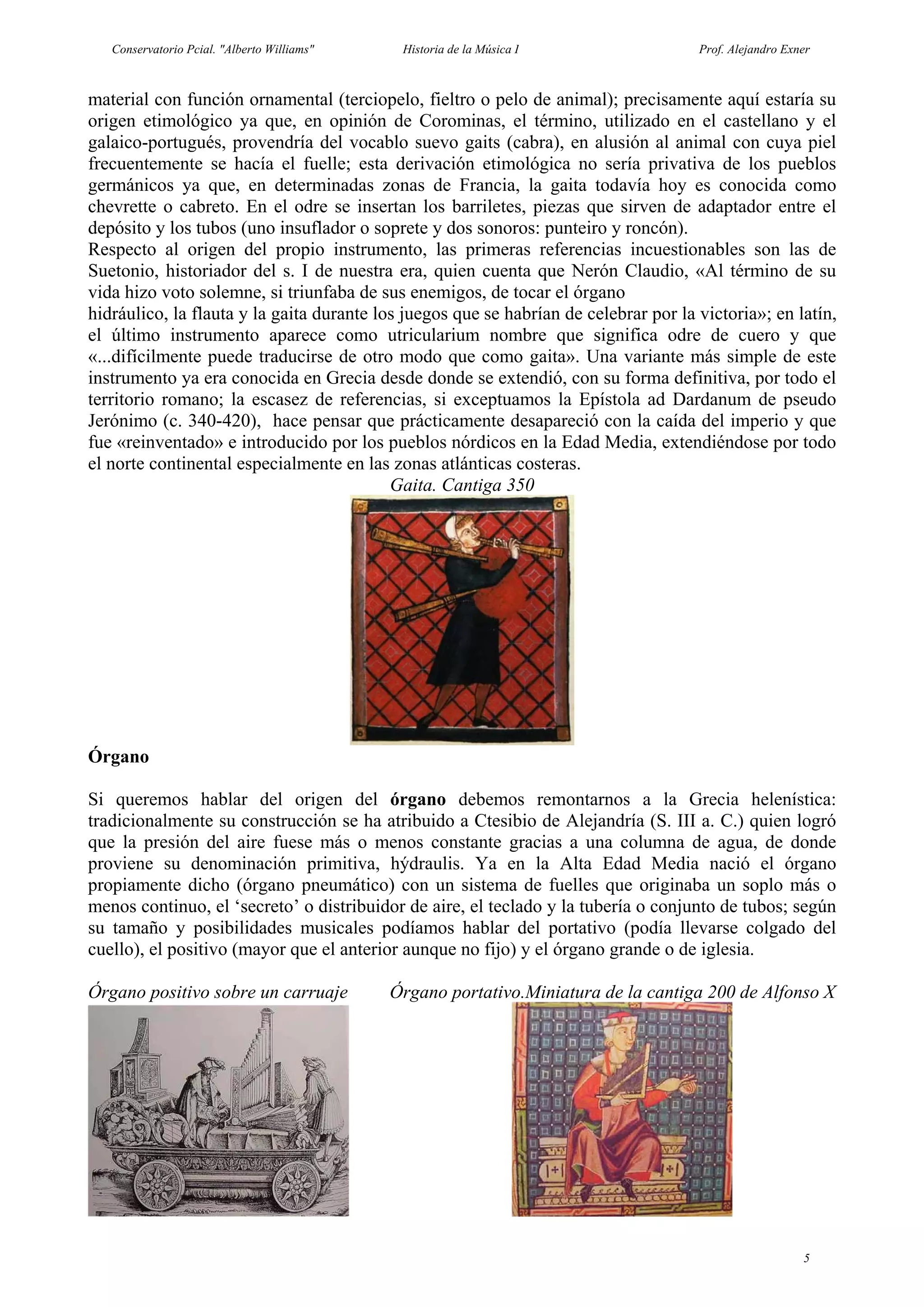 Instrumentos musicales de la edad media | PDF