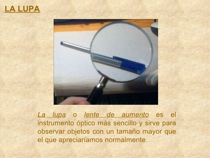 El ojo y los Instrumentos Opticos