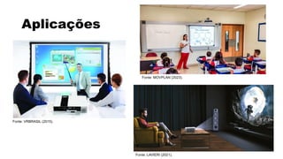 Aplicações
Fonte: VRBRASIL (2015).
Fonte: MOVPLAN (2023).
Fonte: LAVIERI (2021).
 