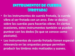 Instrumentos y sus familias trabajo | PPT