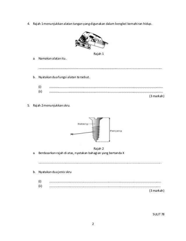 Instrument Pentaksiran Tingkatan 3 Pt3 Khb Pertanian