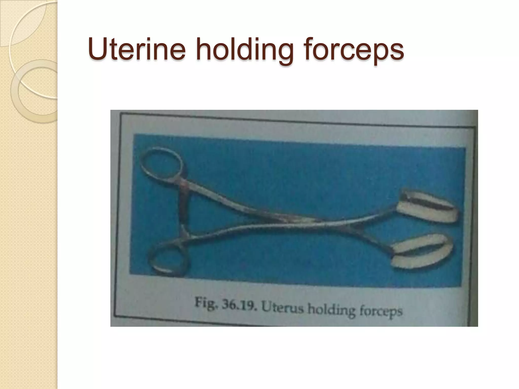 Uterine holding forceps
 