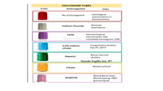 Osmotic fragility test, IPT
 