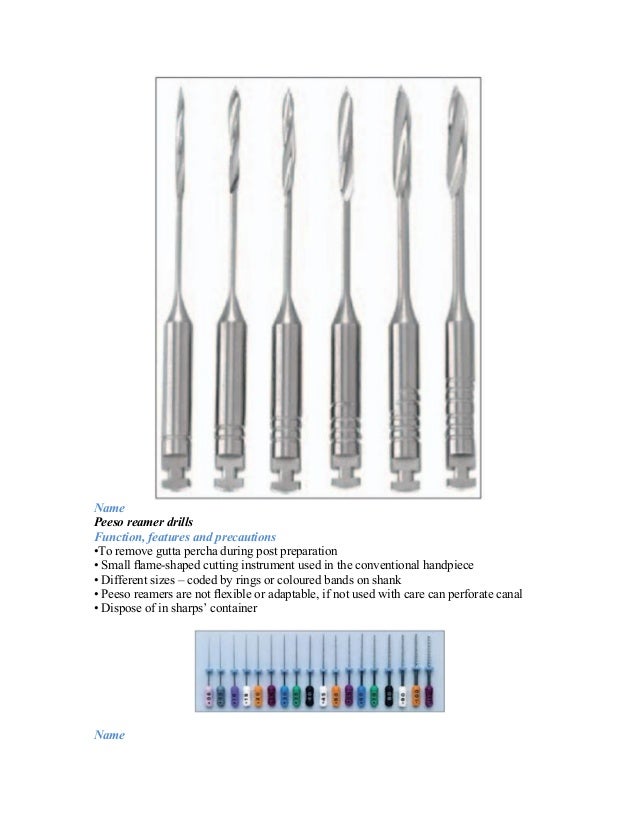 INSTRUMENTS USED IN ENDODONTICS