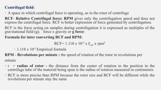 Rcf Rotation Speed Instruments for notes for BSc MLT, DMLT .pdf