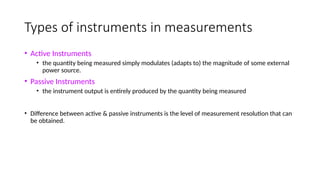 Passive Instrument Comprehensive Overview of Instruments and Electrical Measurements in ...