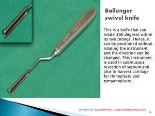 Rotate Instrument Otorhinolaryngology ( ENT ) Instruments for Final MBBS Part 1 | PPTX