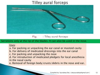 Otorhinolaryngology ( ENT ) Instruments for Final MBBS Part 1 | PPTX