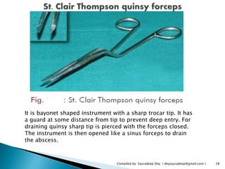 Otorhinolaryngology ( ENT ) Instruments for Final MBBS Part 1 | PPTX ...
