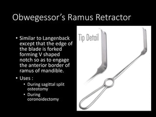 Instruments in major oral and maxillofacial surgery | PPTX