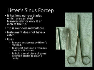 Instruments in major oral and maxillofacial surgery | PPTX