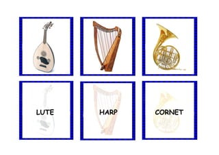 LUTE HARP CORNET