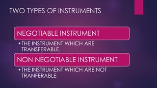 Instruments of banks | PPTX