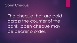 Instruments of banks | PPTX