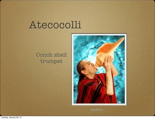 Atecocolli
Conch shell
trumpet
blogcritics.org
Tuesday, January 28, 14
 