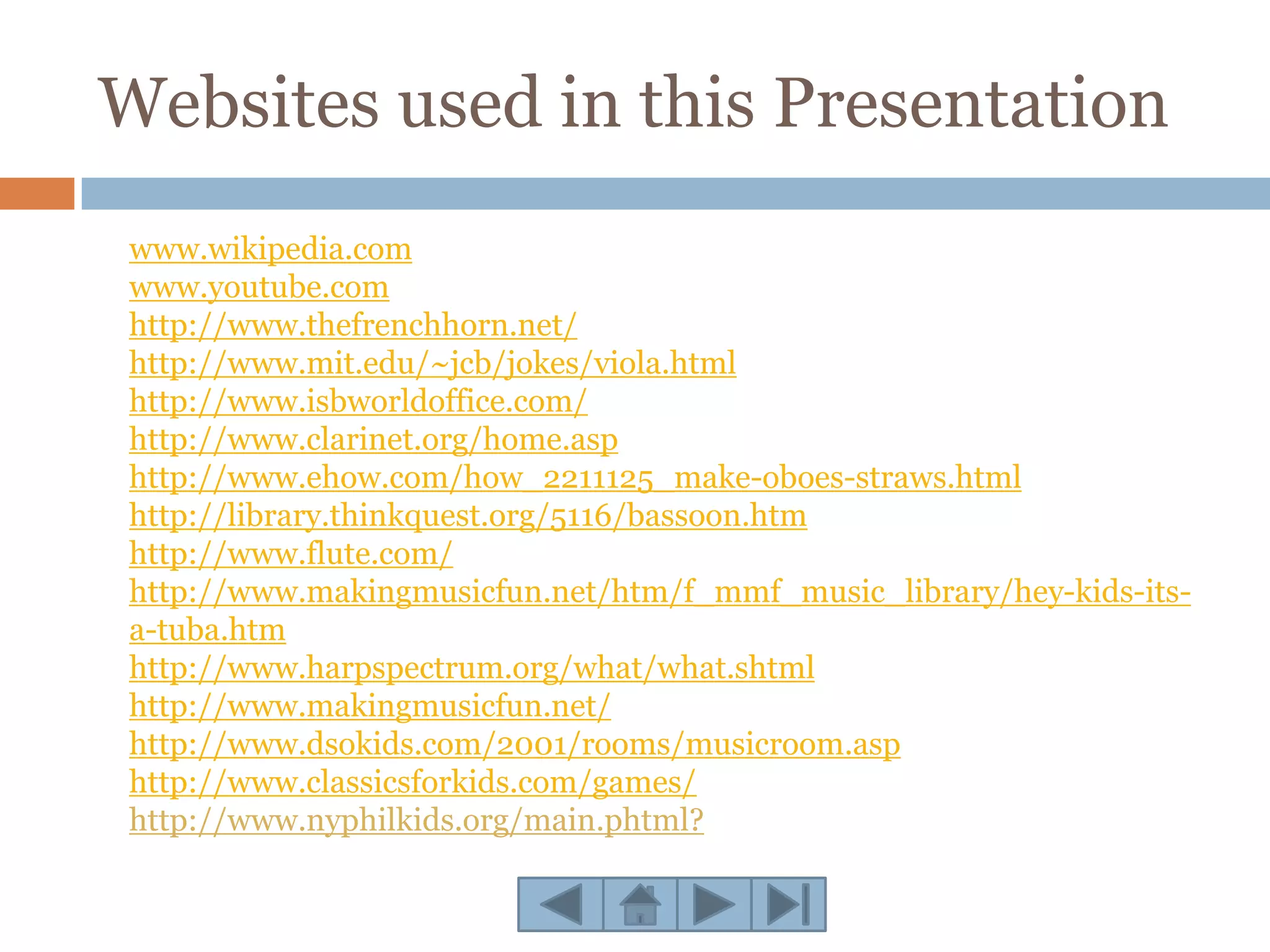 Instruments Of The Orchestra