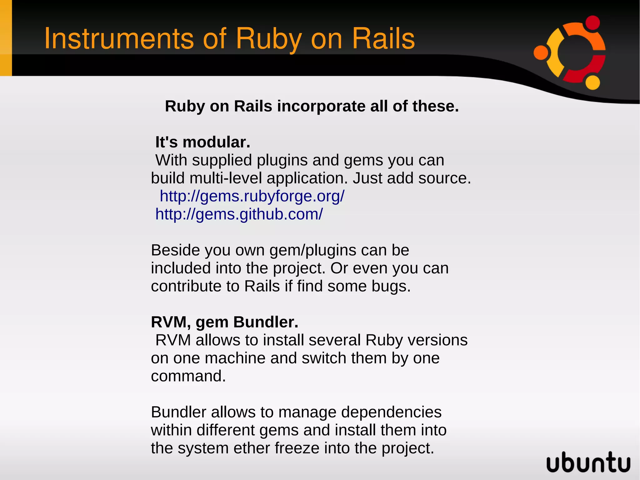 Developers strive for: 
