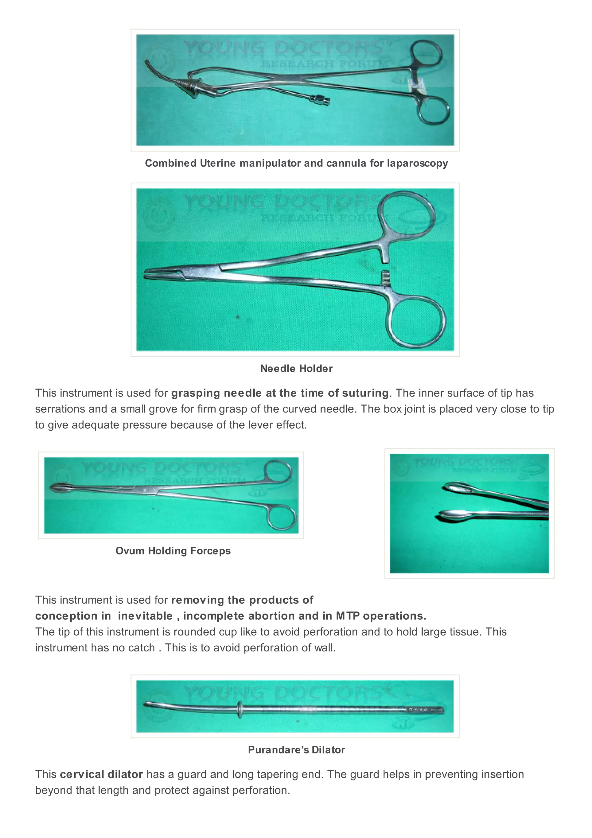 Instruments used in gynecology and obstetrics ~ young doctors research ...