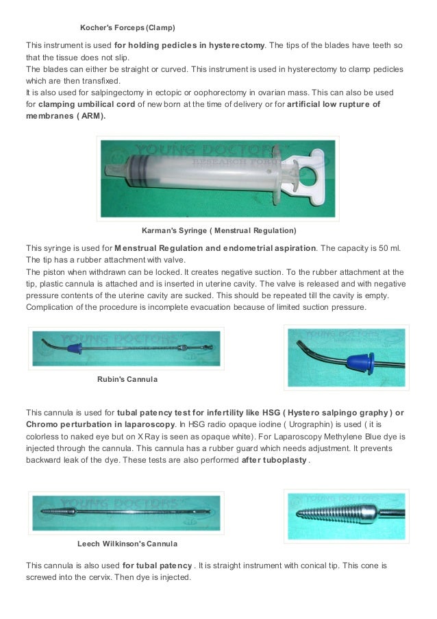 Instruments used in gynecology and obstetrics young doctors resear…