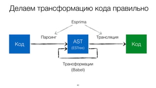 Делается автоматически 
и только на этапе разработки
39
 