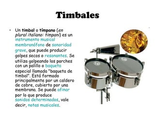 Timbal Instrumento Musical Instrumerntos de percusion | PPT