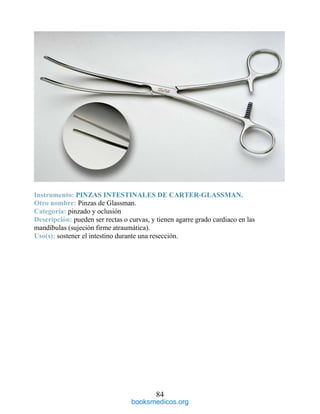 Pinza Intestinales Curvas INSTRUMENTAL POR ESPECIALIDAD | DOCX