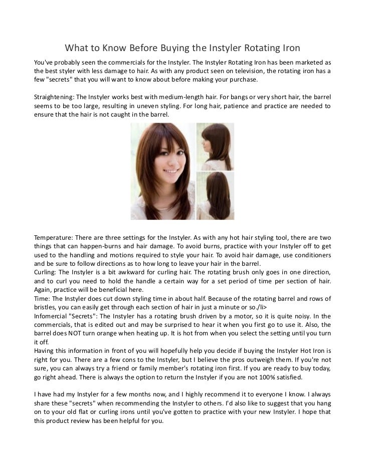 What To Know Before Buying The Instyler Rotating Iron