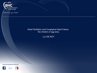 Atrial Fibrillation and Congestive Heart Failure:
the chicken or egg story
Luc DE ROY
 