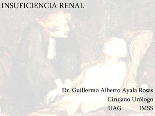 INSUFICIENCIA RENAL




             Dr. Guillermo Alberto Ayala Rosas
                             Cirujano Urólogo
                             UAG         IMSS
 