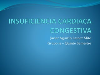 Javier Agustín Laínez Mite
Grupo 15 – Quinto Semestre
 