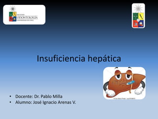 • Docente: Dr. Pablo Milla
• Alumno: José Ignacio Arenas V.
Insuficiencia hepática
 