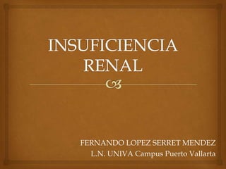 FERNANDO LOPEZ SERRET MENDEZ
L.N. UNIVA Campus Puerto Vallarta
 