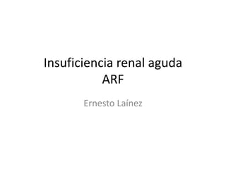 Insuficiencia renal aguda
           ARF
       Ernesto Laínez
 