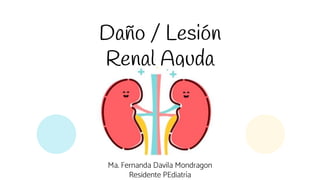 Daño / Lesión
Renal Aguda
Ma. Fernanda Davila Mondragon
Residente PEdiatría
 