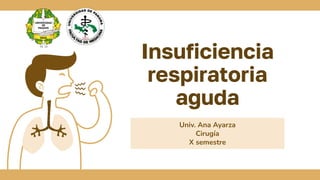 Insuficiencia
respiratoria
aguda
Univ. Ana Ayarza
Cirugía
X semestre
 