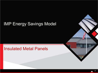 IMP Energy Savings Model
Insulated Metal Panels
51
 