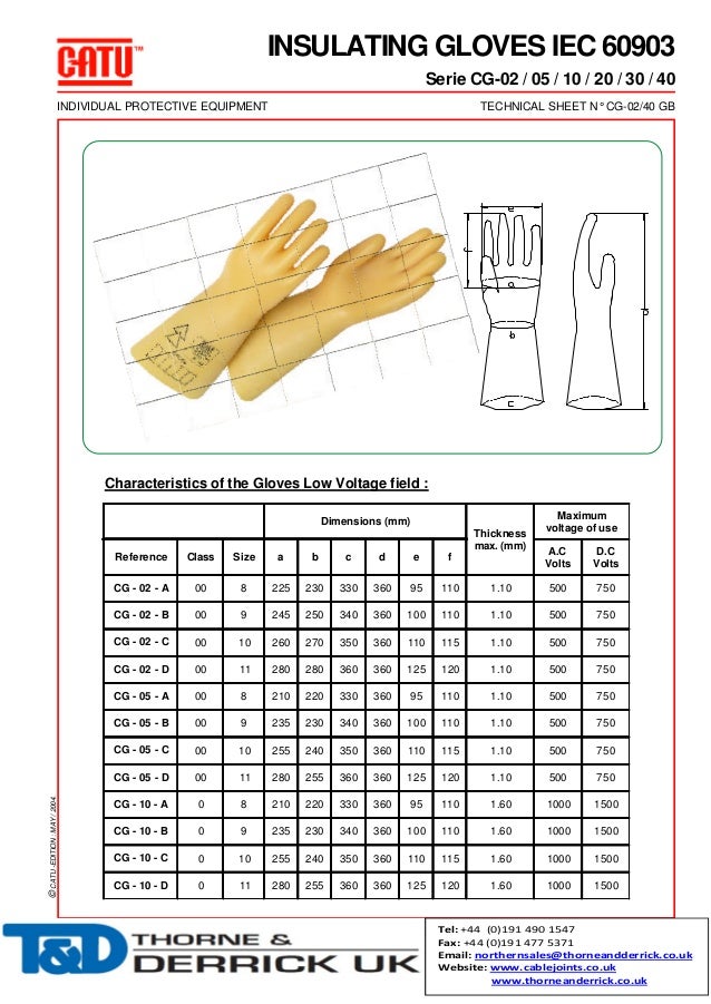 Insulating Gloves IEC 60903 Catu Electrical Insulating Gloves