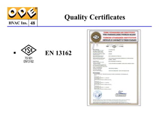 HVAC Ins.
 EN 13162
Quality Certificates
48
 