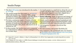 Velosulin R Insulin NOVEL APPROACHES TO DELIVER INSULIN | PPTX