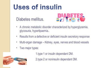 Role of Insulin in Health and Disease: a polypeptide hormone. | PPTX