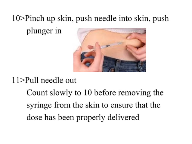 Insulin Injection Tips Insulin giving techniques | PPT | Skin and Dermatology | Diseases and ...