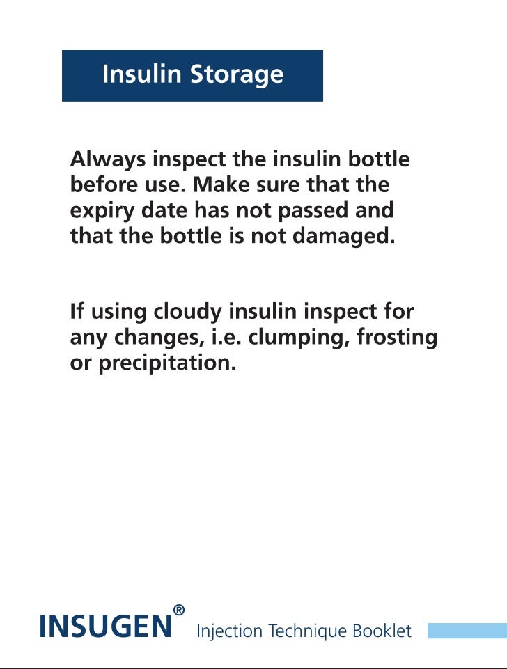 Insulin Storage Technique