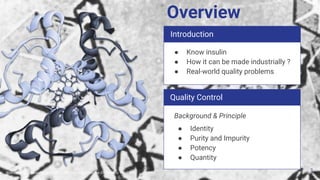 Recombinant Human Insulin : Manufacture & Quality Control | PDF