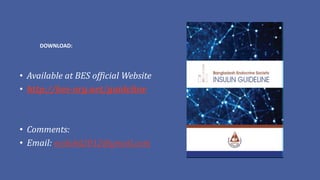 Insulin guideline of BES- Dr Selim | PPTX