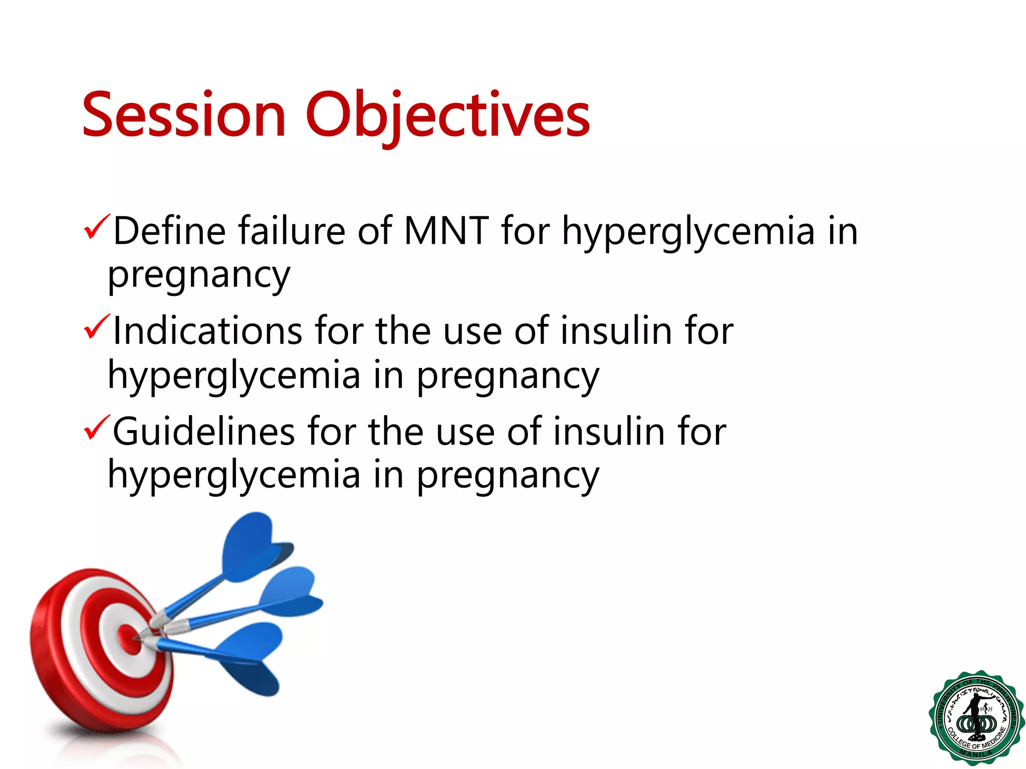 Insulin in hyperglycemia in pregnancy | PDF